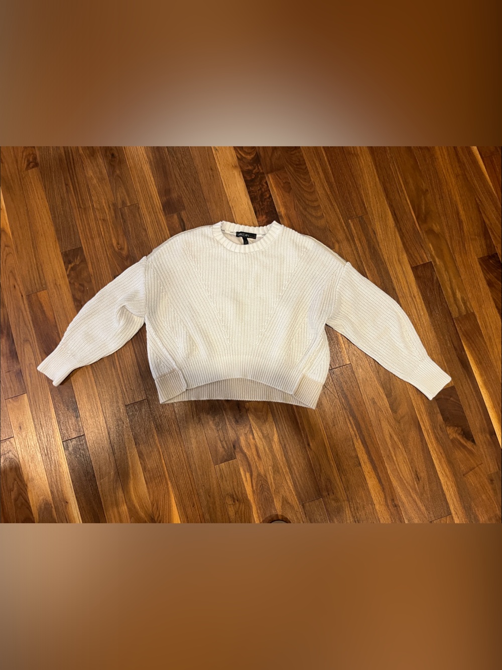 Marc Cain Cream Ribbed Crewneck Sweater